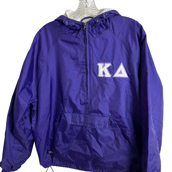 Charles River Apparel Unisex Windbreaker Jacket With Hoodie PURPLE  Size Medium - Picture 8 of 16